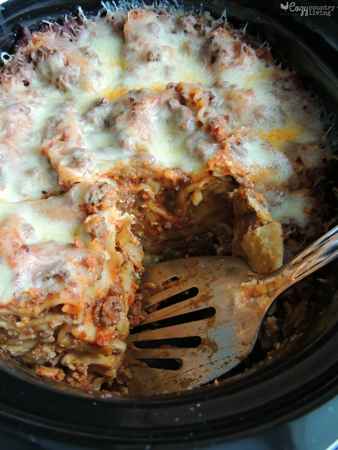 Crockpot Slow Cooker Lasagna for Dinner