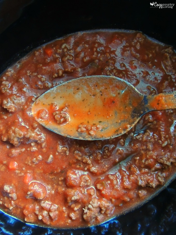 Meat Sauce Layer Crockpot Lasagna
