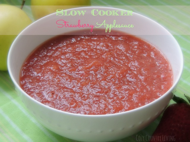 Slow Cooker Strawberry Applesauce