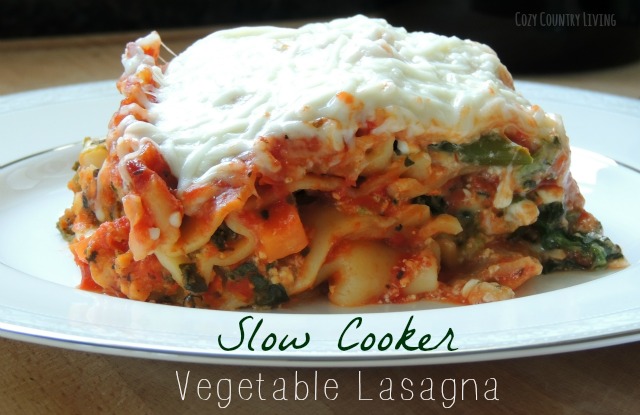 Slow Cooker Vegetable Lasagna