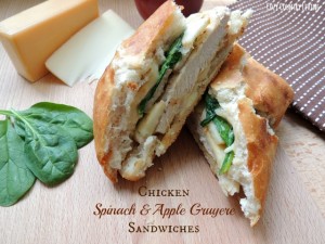 Chicken Spinach Apple Gruyere Sandwiches
