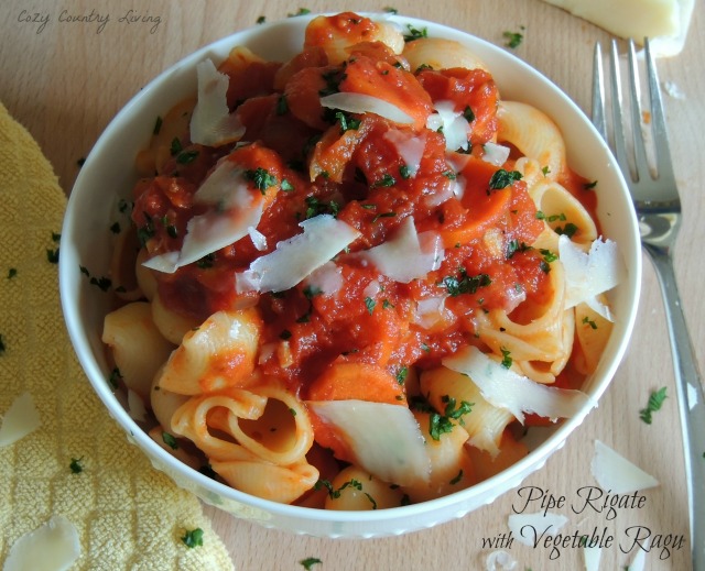 Pipe Rigate with Vegetable Ragu