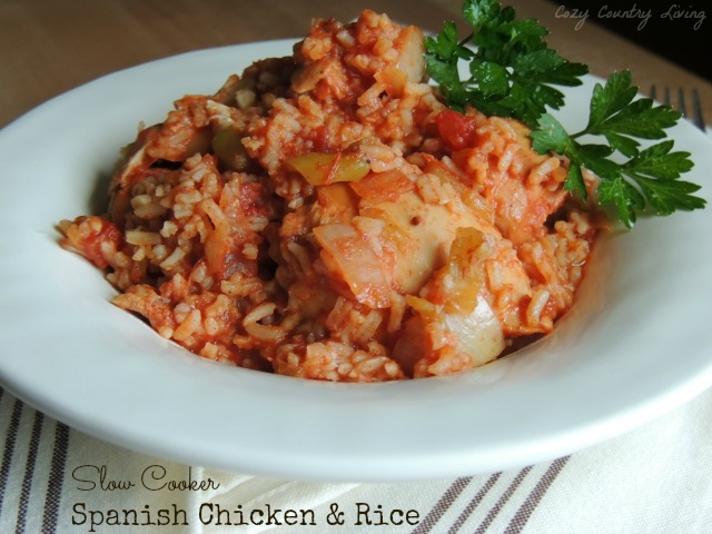 Slow Cooker Spanish Chicken Rice Cozy Country Living