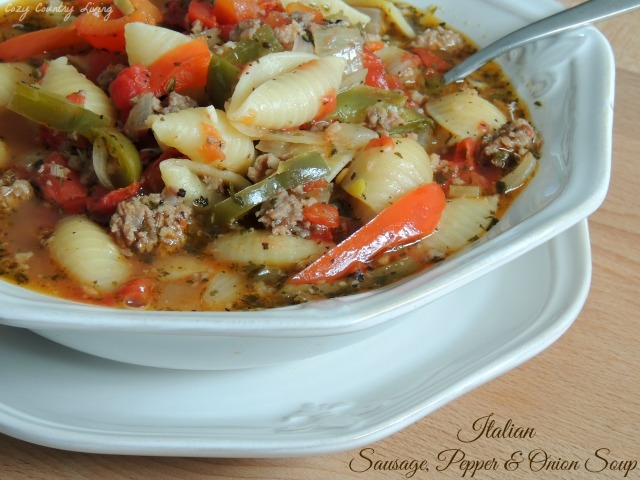 Italian Sausage, Pepper & Onion Soup