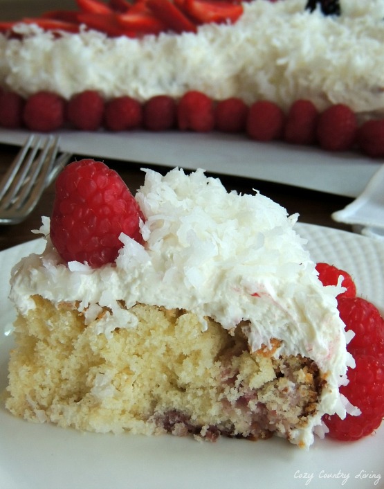 A piece of Driscoll's Berrylicious Bunny Cake