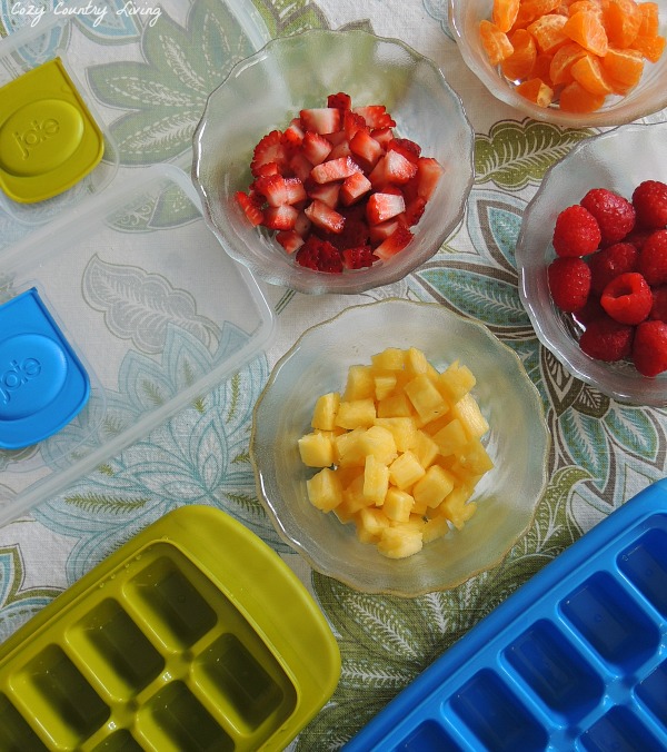 Assemble the Fruit and Ice Cube Trays