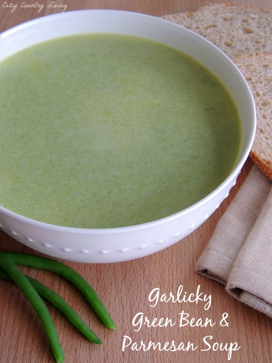 Garlicky Green Bean & Parmesan Soup