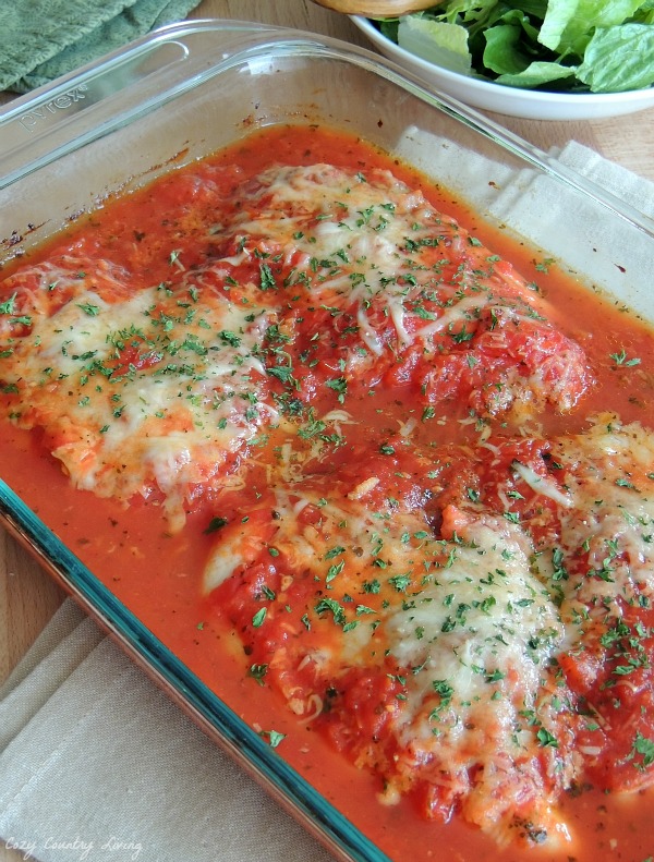 Healthy Baked Chicken Breast Parmesan