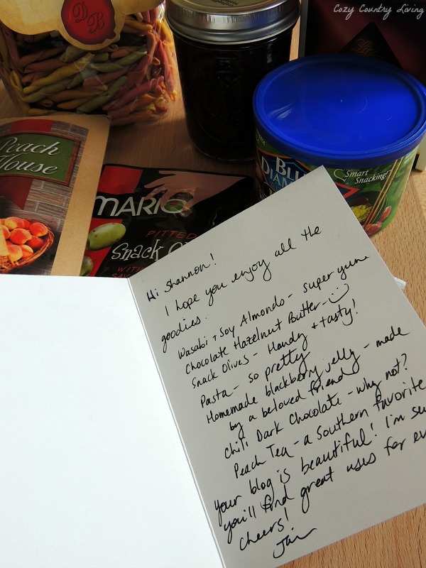May Foodie Pen Pal Package with Note