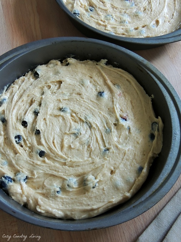Blueberry & Almond Coffee Cake almost ready for the Oven!