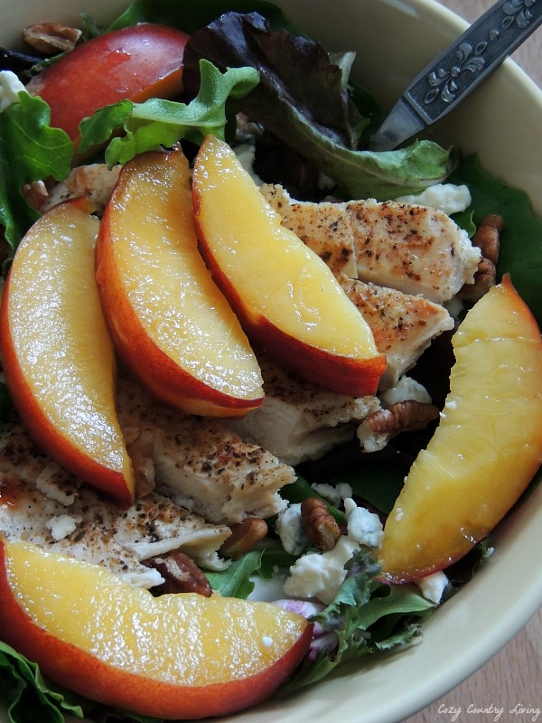 Grilled Chicken & Nectarine Salad for Lunch!