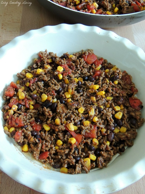 Beef Layer of Loaded Taco Bake