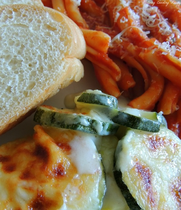 Italian Cheese Scalloped Zucchini with Pasta