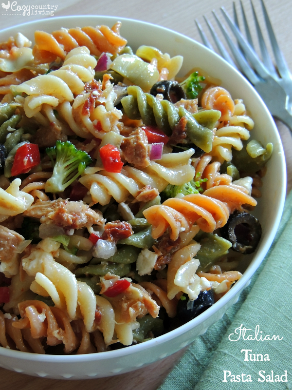 Italian Tuna Pasta Salad Cozy Country Living