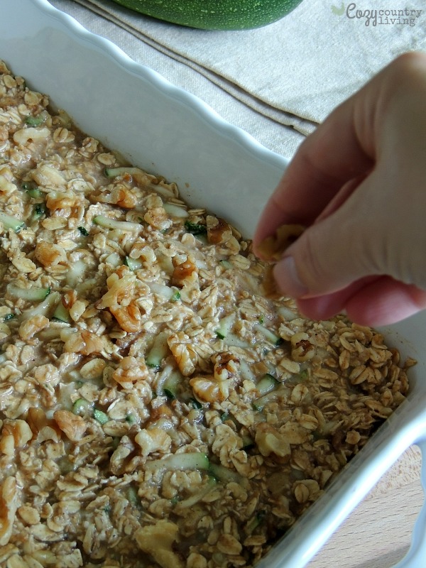 Add Chopped Walnuts to Zucchini Bread Baked Oatmeal