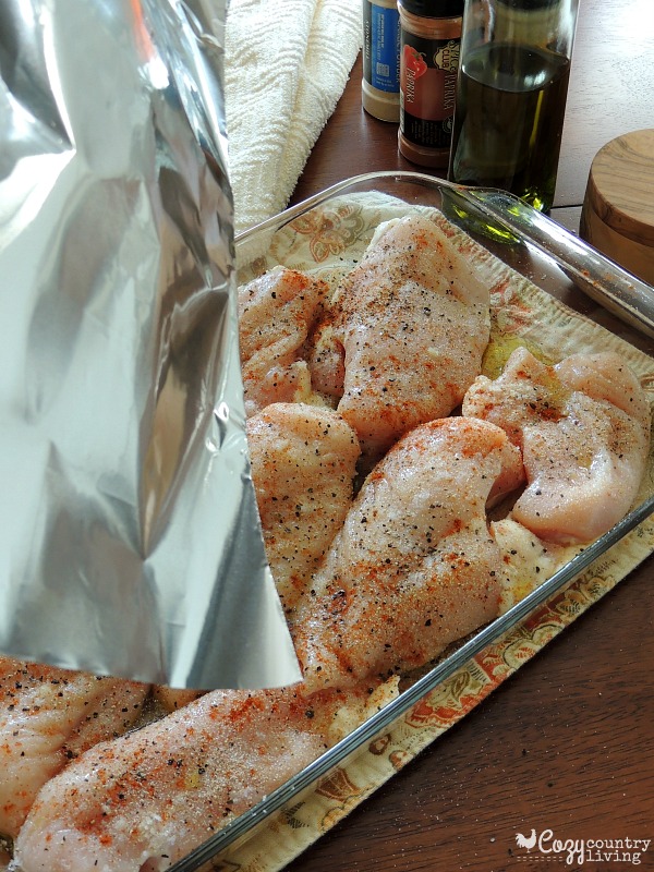 Cover Chicken Breast with Foil
