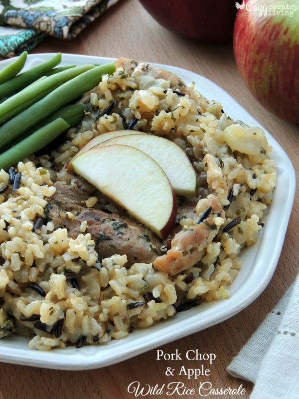 Pork Chop & Apple Wild Rice Casserole