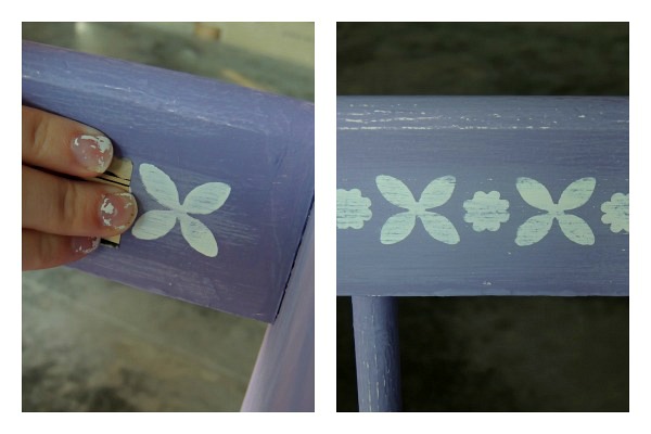 Stenciling Distressed