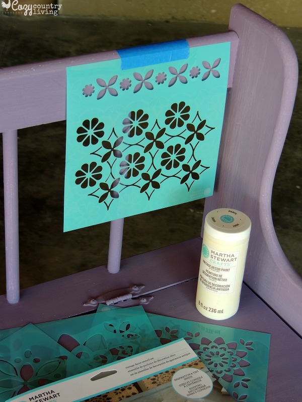 Stenciling Toy Chest