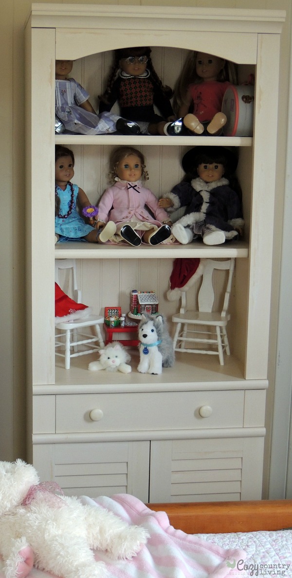 Bookshelf as American Girl Display Play Shelf