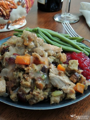 One Pot Turkey & Stuffing Casserole - Cozy Country Living