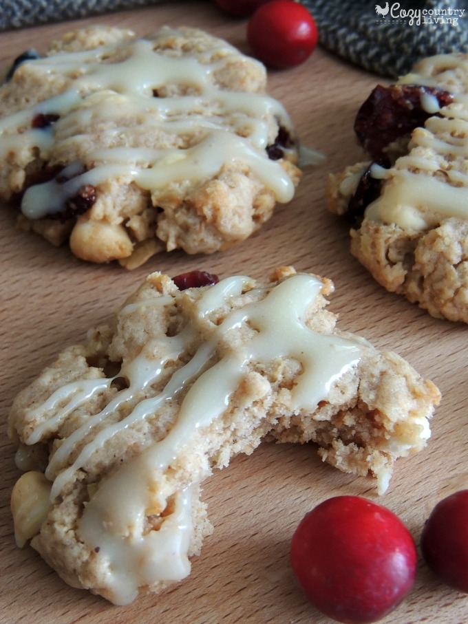 Cranberry & White Chocolate Oat Cookies for Dessert