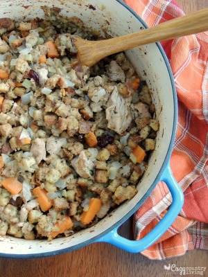 One Pot Turkey & Stuffing Casserole - Cozy Country Living