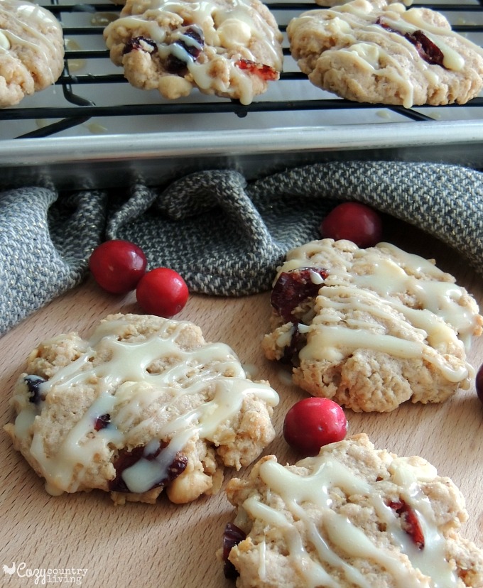 Easy Cranberry & White Chocolate Oat Cookies