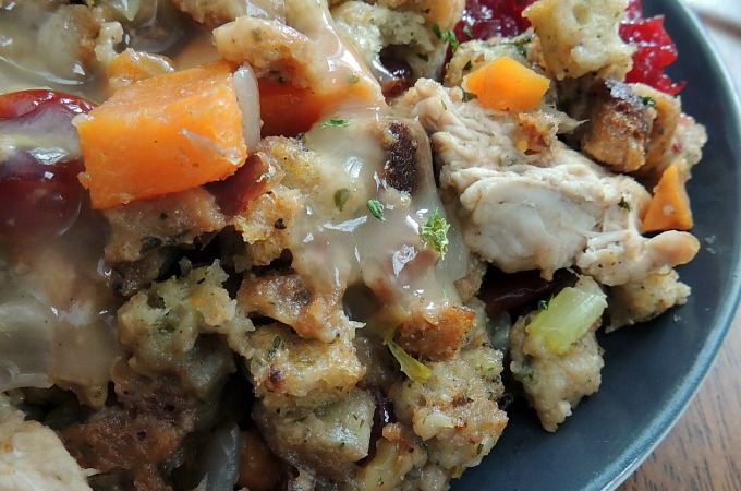 One Pot Turkey & Stuffing Casserole for Dinner or Thanksgiving