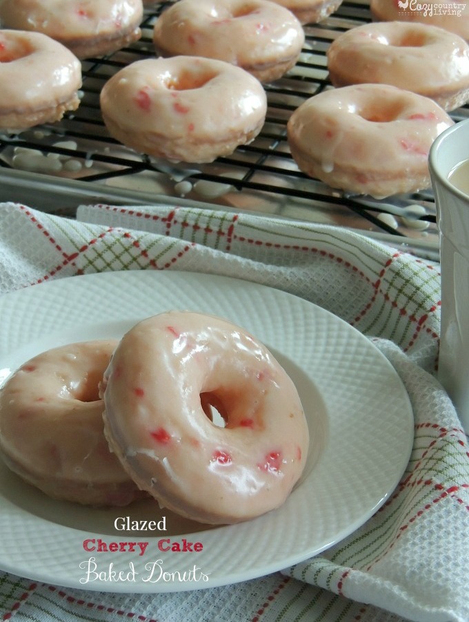 Glazed-Cherry-Cake-Baked-Donuts