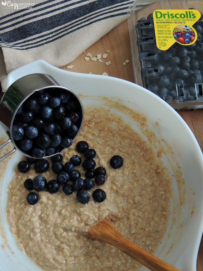 Adding Blueberries to Oatmeal Pancake Batter