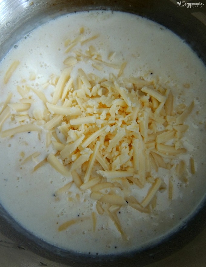 Making White Cheddar Cheese Sauce for Pasta