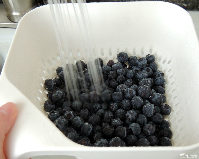 Rinsing Blueberries for Parfaits