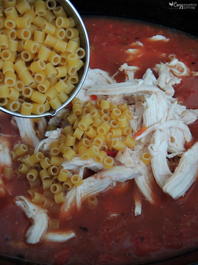Adding Pasta to Mexican Chicken Soup