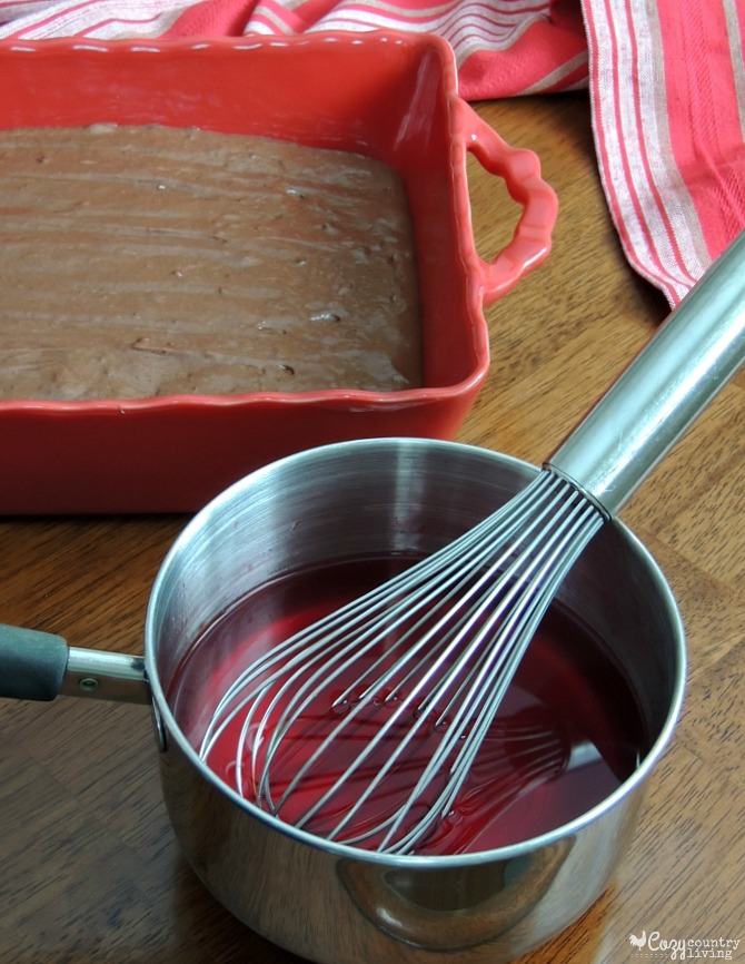 Cherry JELLO Mixture for Chocolate Cake