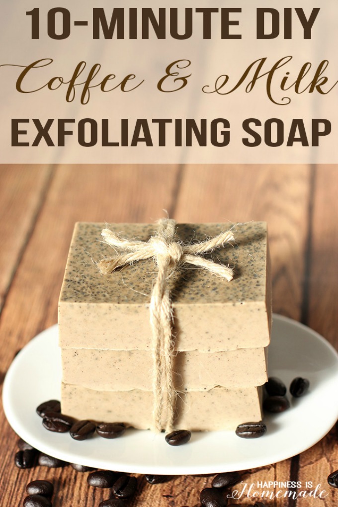 Easy-DIY-Coffee-Milk-Exfoliating-Soap Happiness Is Homemade