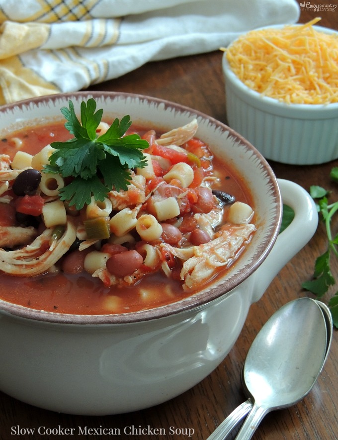 Easy Slow Cooker Mexican Chicken Soup