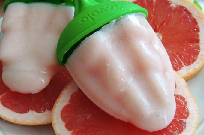 Refreshing Grapefruit Vanilla Yogurt Popsicles