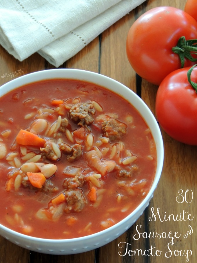 30 Minute Sausage & Tomato Soup Dinner