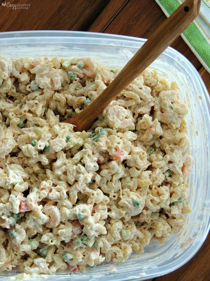 Creamy Shrimp & Tuna Macaroni Salad