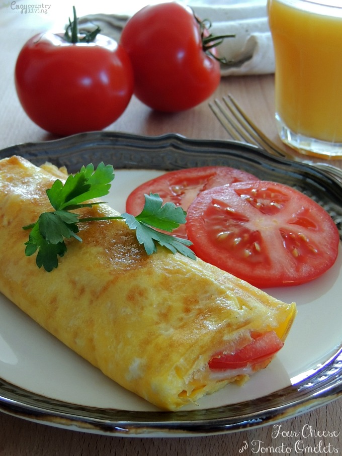 Four Cheese & Tomato Omelets