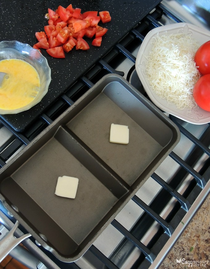 Ingredients for Four Cheese & Tomato Omelets