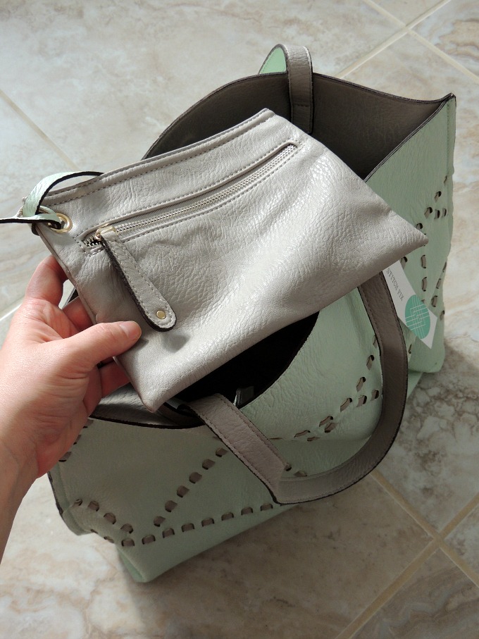 Inside Eve Stitch Front Reversible Tote Purse