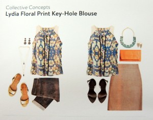 Lydia Floral Print Key-Hole Blouse