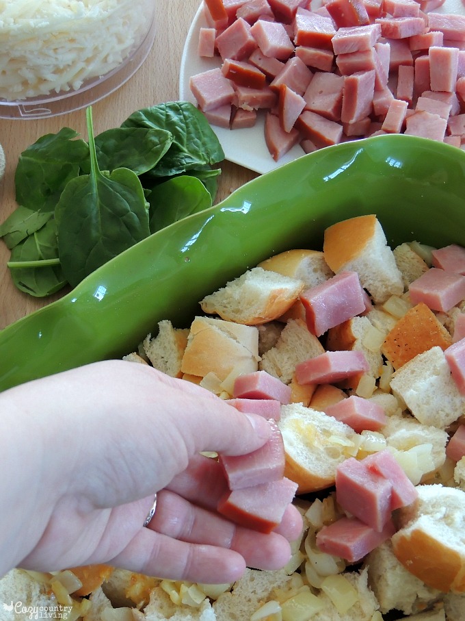 Adding Ham to Breakfast Casserole