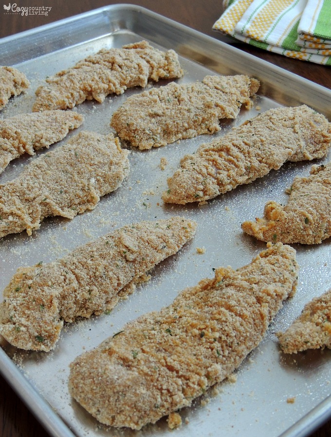 Baked Italian Chicken Tenders Ready for the Oven