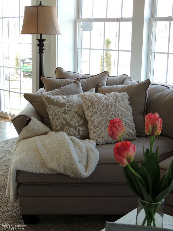 Cozy Living Room Reveal #RFBloggers Raymour & Flanigan