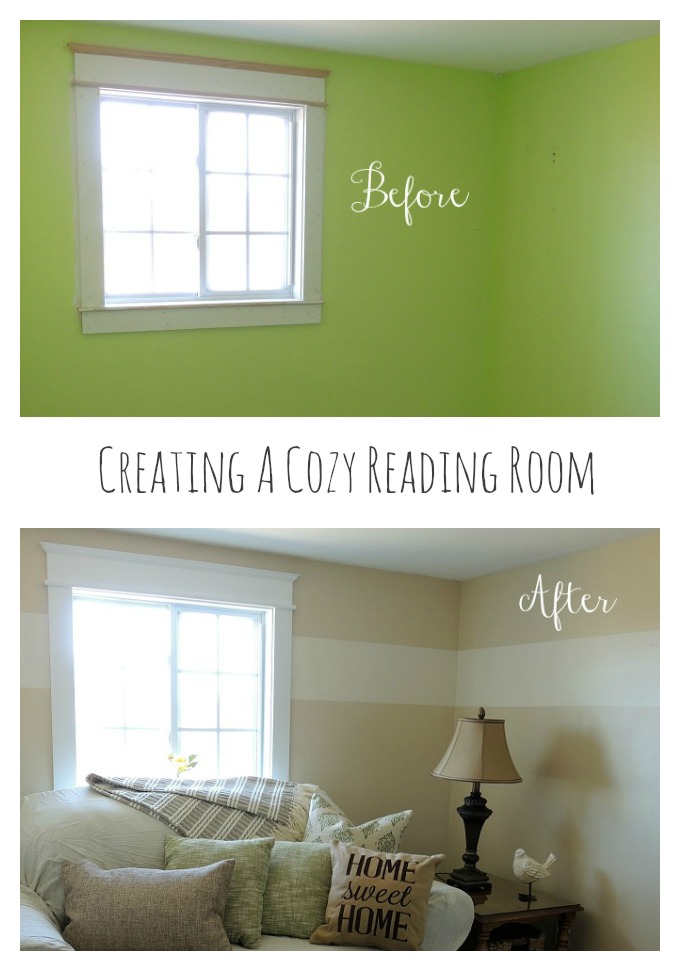 Creating a Cozy Reading Room Before & After