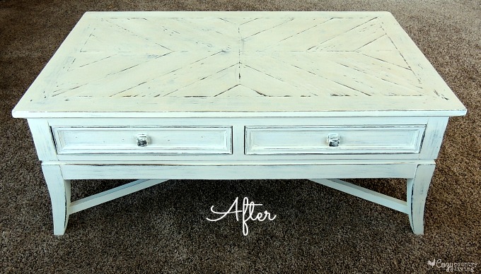 DIY Coffee Table Makeover After