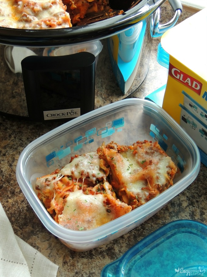 Glad Freezer Friendly Containers for Crockpot Lasagna Freezer Cooking